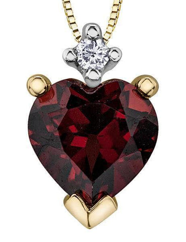 10K White Gold 66 Garnet Pendant