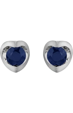 10K White Gold Sapphire Earring 20018