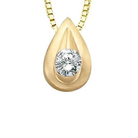 10K Yellow Gold 0.03TDW Diamond Pendant