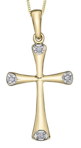 10K Yellow Gold 0.03TDW Diamond Pendant 20075