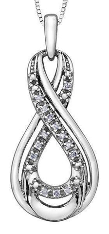 10K White Gold 0.05TDW Diamond Pendant