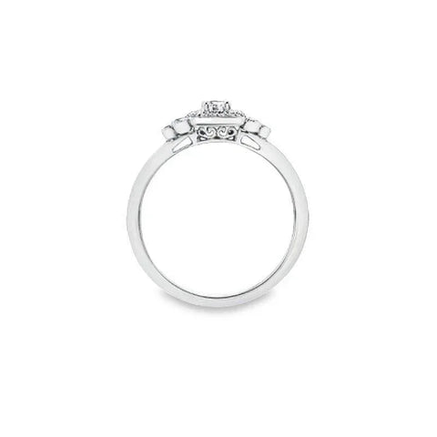 10K White Gold 0.23TDW Canadian Diamond Wedding Set