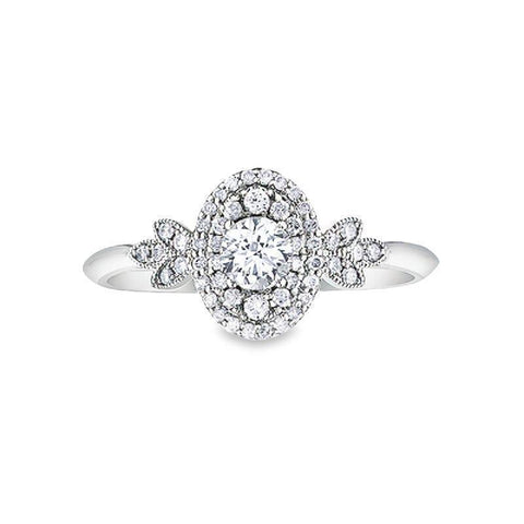 0.42TDW Canadian Diamond Ring in 10K White Gold