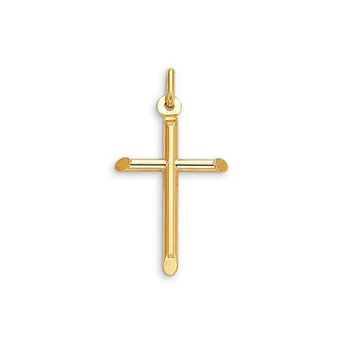 10 Karat Yellow Gold Religious Classic Italian Cross