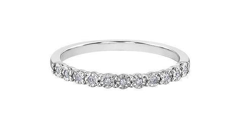 10K White Gold 0.35TDW Diamond Illusion Set Band