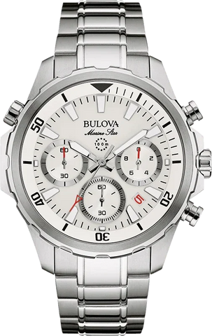 Bulova Marine Star Quartz Mens Watch 96B255