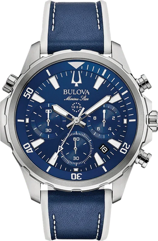 Bulova Marine Star Quartz Mens Watch 96B287