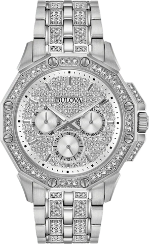 Bulova Crystal Quartz Mens Watch 96C134