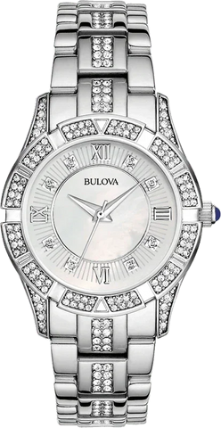 Bulova Crystal Quartz Womens Watch 96L116