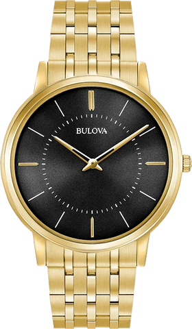 Bulova Classic Black Dial Quartz Mens Watch 97A127