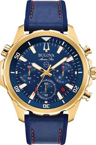 Bulova Marine Star Quartz Mens Watch 97B168