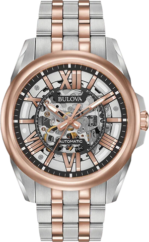 Bulova Classic Automatic Silver Dial Mens Watch 98A166
