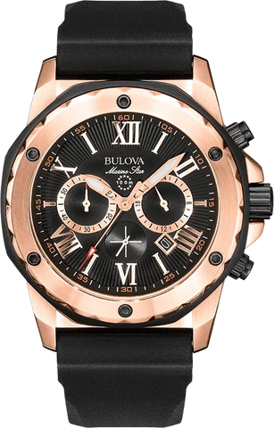 Bulova Marine Star Chronograph Quartz Mens Watch 98B104