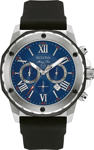 Bulova Marine Star Quartz Mens Watch 98B258