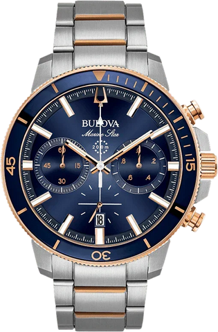 Bulova Marine Star Quartz Mens Watch 98B301