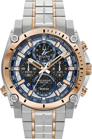 Bulova Precisionist Quartz Chronograph Mens Watch 98B317