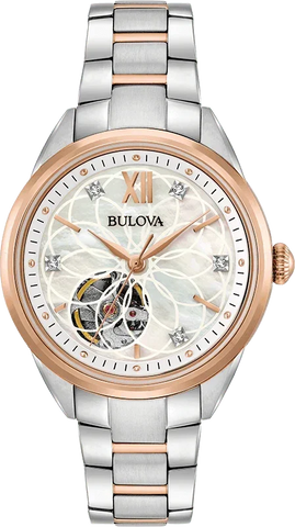 Bulova Classic Diamond Automatic Womens Watch 98P170