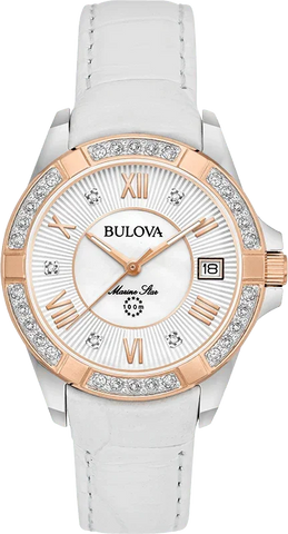 Bulova Marine Star Quartz Womens Watch 98R233
