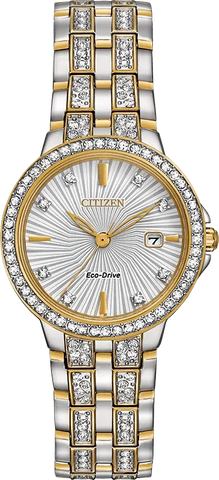 Citizen Eco Drive Silhouette Crystal Womens Watch EW2344-57A