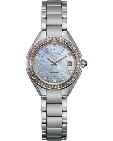 Citizen Eco Drive Silhouette Crystal Womens Watch EW2556-59Y