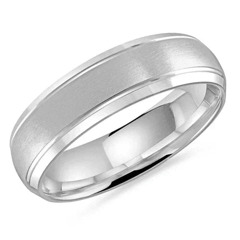 10, 14, 18 Karat 6mm Solid Gold High Polish Rounded Lux Band