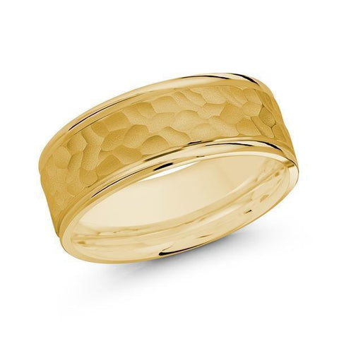 10, 14, 18 Karat 8mm Solid Gold High Polish Rounded Lux Band