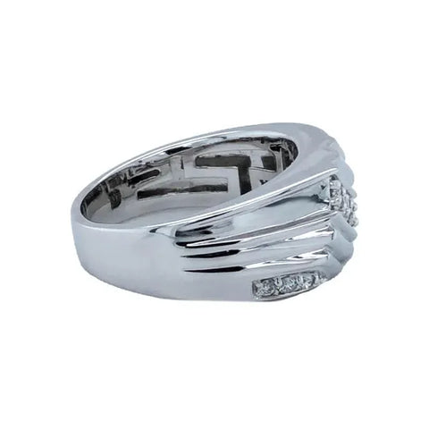 14K White Gold 0.50TDW Diamond Men's Ring