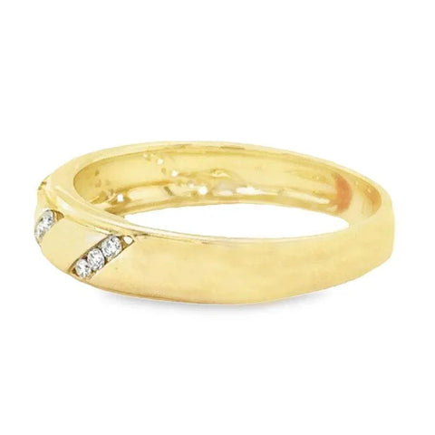 10K Yellow Gold 0.20TDW Diamond Men’s Band