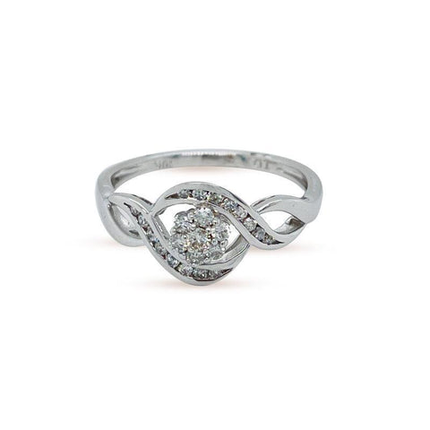 10K White Gold 0.26TDW Diamond Engagement Ring
