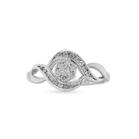 10K White Gold 0.26TDW Diamond Engagement Ring