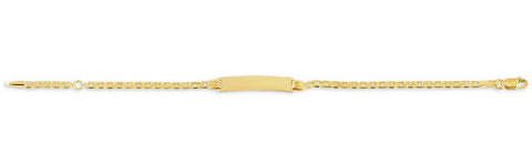 10K Yellow Gold Marine Chain ID Bracelet
