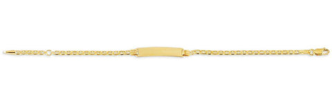 10K Yellow Gold Marine Chain ID Bracelet