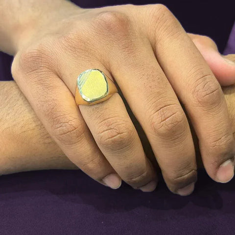 10K Yellow Gold Mens Signet Ring