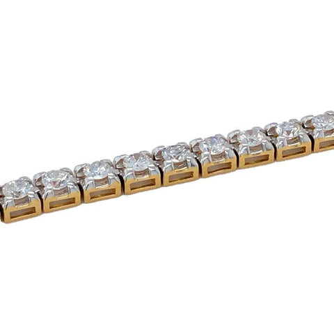 14K Yellow Gold 4.00TDW Diamond Claw Set Tennis Bracelet