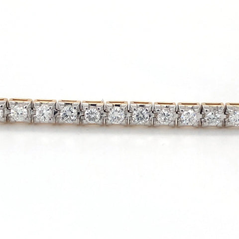 14K Yellow Gold 4.00TDW Diamond Claw Set Tennis Bracelet