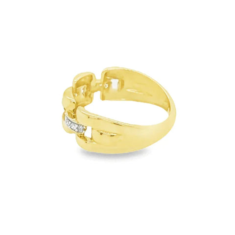 10K Yellow Gold 0.15TDW Diamond Imperial Men's Ring