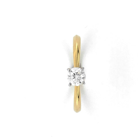 0.33CT Diamond 14K White Gold Solitaire Ring 