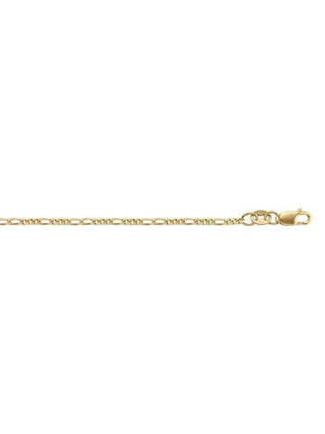 10K Yellow Gold Figaro Link 1.6 mm Light Gold Plated Italian Chain