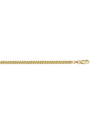 10K Yellow Gold Curb Link 2.0 mm Light Plated Italian Chain