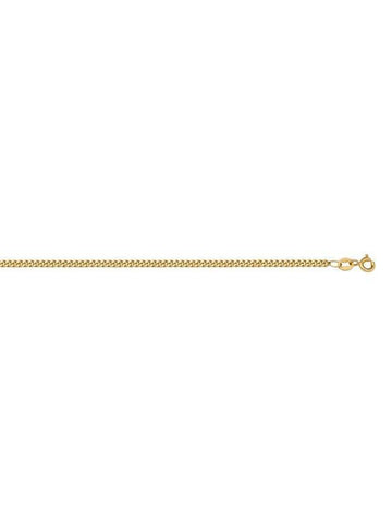 10K, 14K Yellow Gold Curb Link 1.0 mm Italian Chain