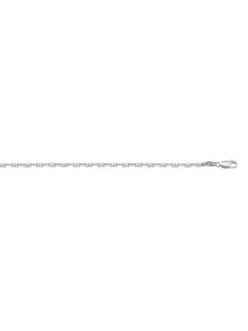 10K, 14K, 18K White Gold Anchor Link 1.4 mm Italian Chain