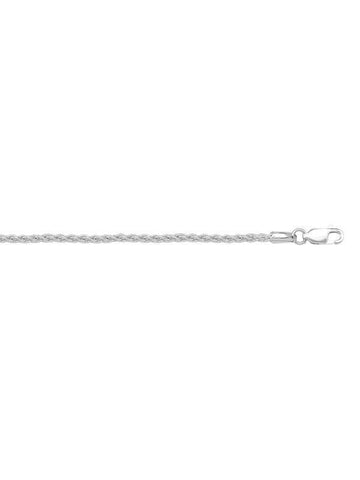 10K, 14K, 18K White Gold Round Wheat 1.3 mm Italian Chain