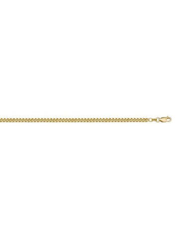 10K, 14K, 18K Yellow Gold Curb Link 1.4 mm Italian Chain