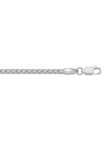 14K, 18K White Gold PopCorn 2.8 mm Italian Chain