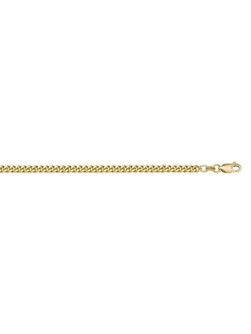 10K, 14K, 18K Yellow Gold Curb Link 1.8 mm Italian Chain