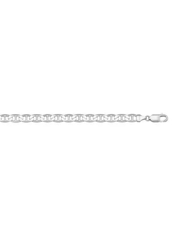 14, 18 Karat White Gold Flat Anchor 4.0 mm Italian Bracelet