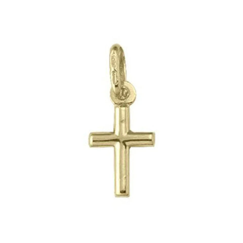 10K, 14K, 18K Yellow Gold Religious Classic Italian Cross Pendant