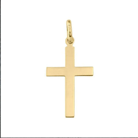 10K, 14K, 18K Yellow Gold Religious Italian Cross