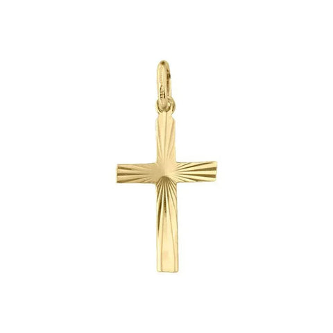 10K, 14K, 18K Yellow Gold Religious Italian Cross