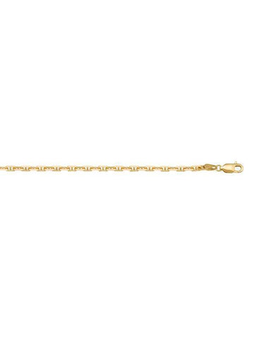 10K, 14K, 18K Yellow Gold Anchor Link 1.7 mm Italian Chain